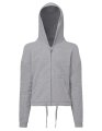 Kinder Hooded Tri Dri Recycled Cropped Oversize Full Zip heather grey